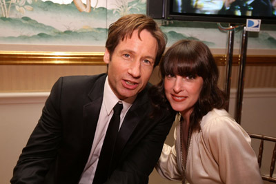 David Duchovny and Lindsay Sloane at event of The 66th Annual Golden Globe Awards (2009)