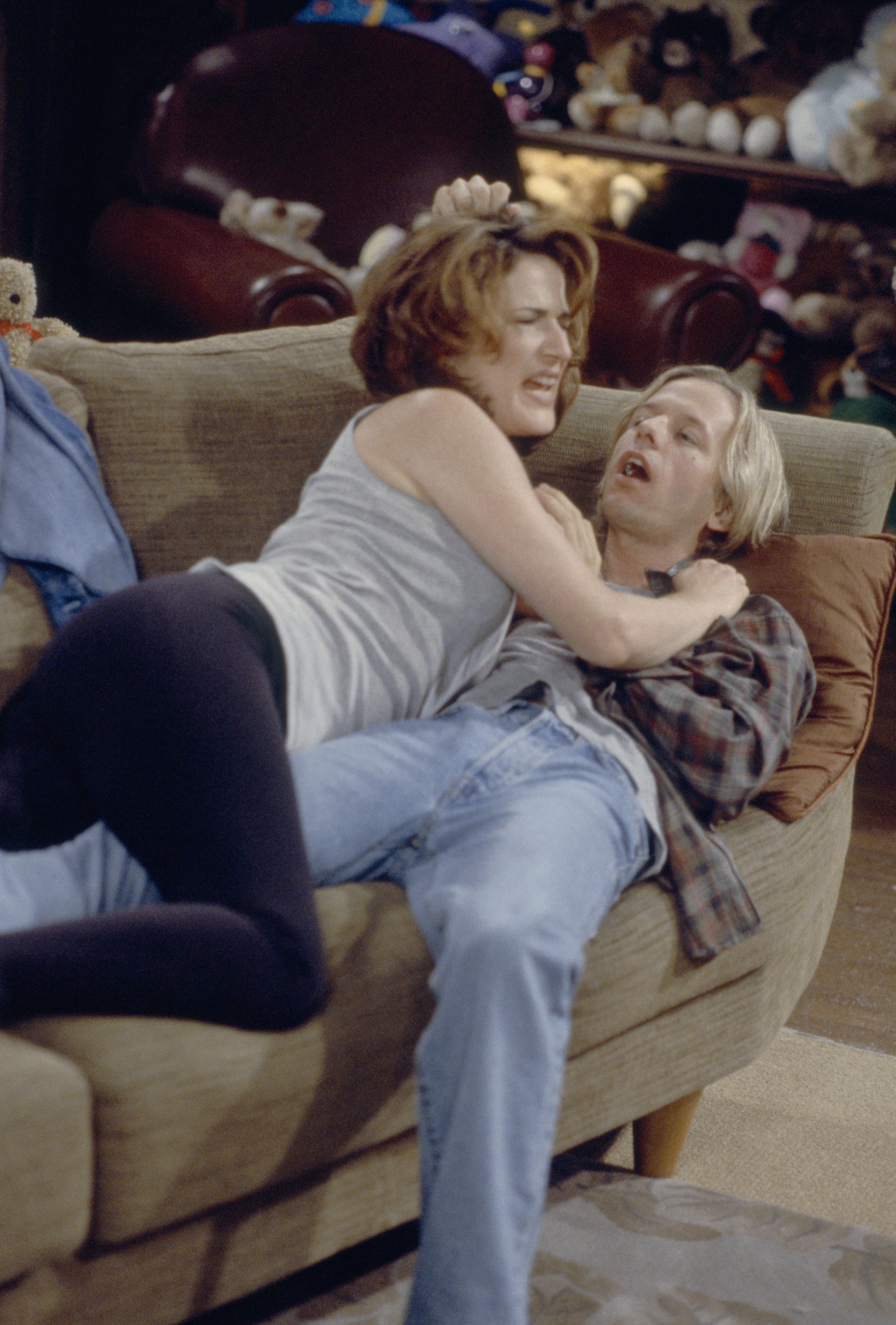 Still of David Spade and Ana Gasteyer in Just Shoot Me! (1997)