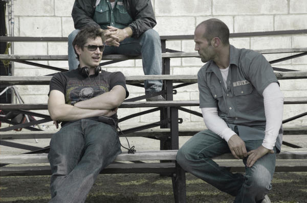 Still of Jason Statham and Paul W.S. Anderson in Mirties lenktynes (2008)