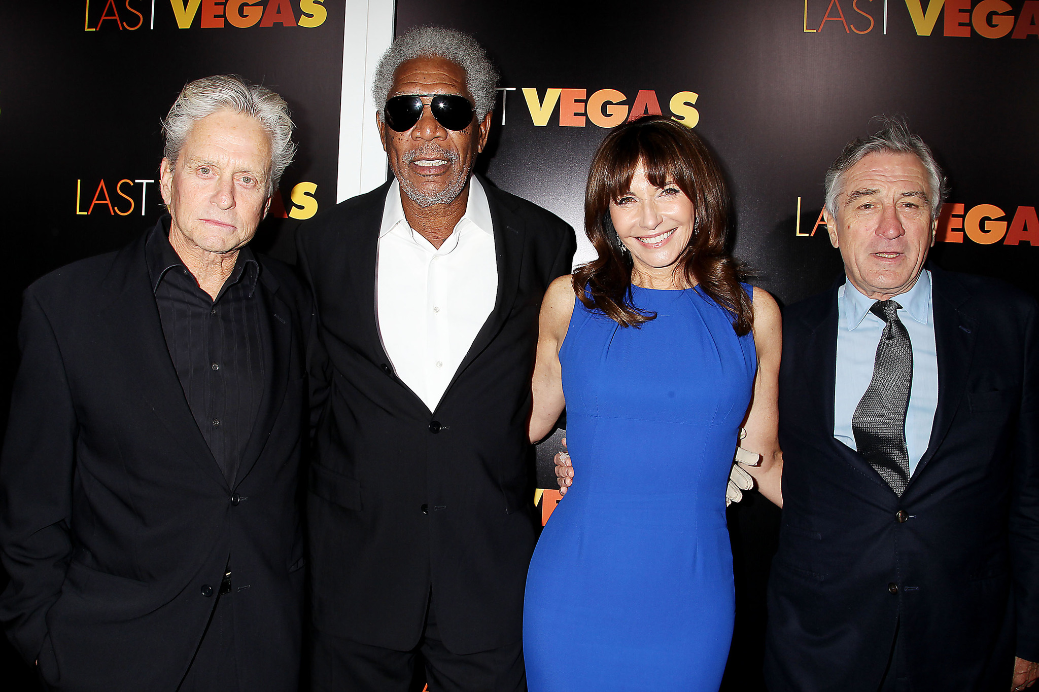 Robert De Niro, Michael Douglas, Morgan Freeman and Mary Steenburgen at event of Paskutini karta Las Vegase (2013)