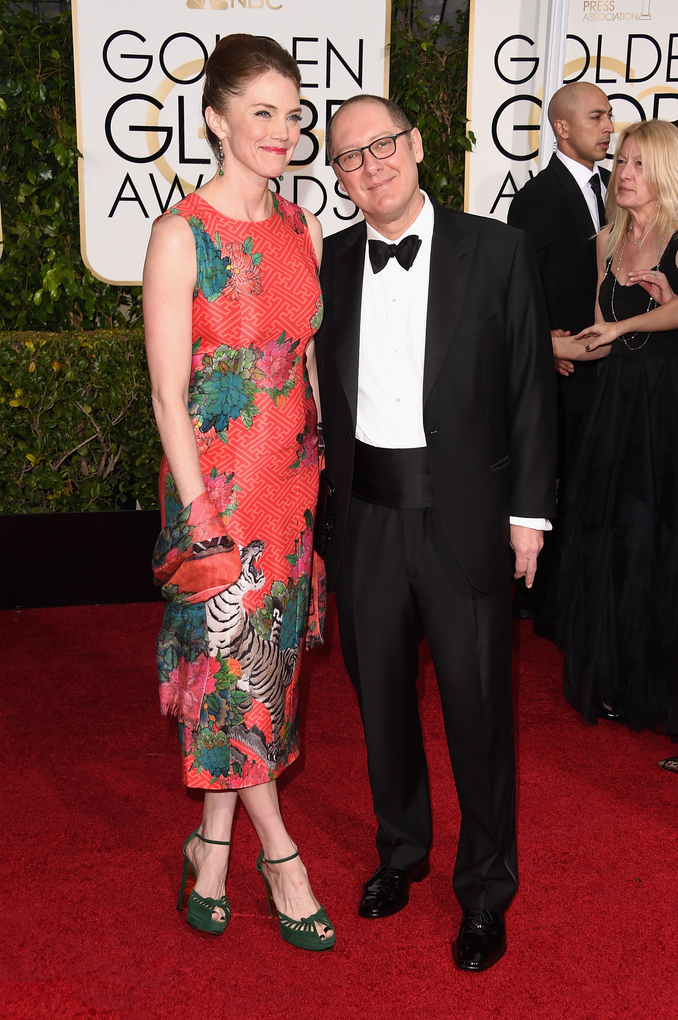 James Spader and Leslie Stefanson at event of 72nd Golden Globe Awards (2015)