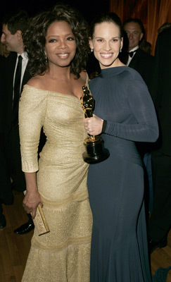 Oprah Winfrey and Hilary Swank