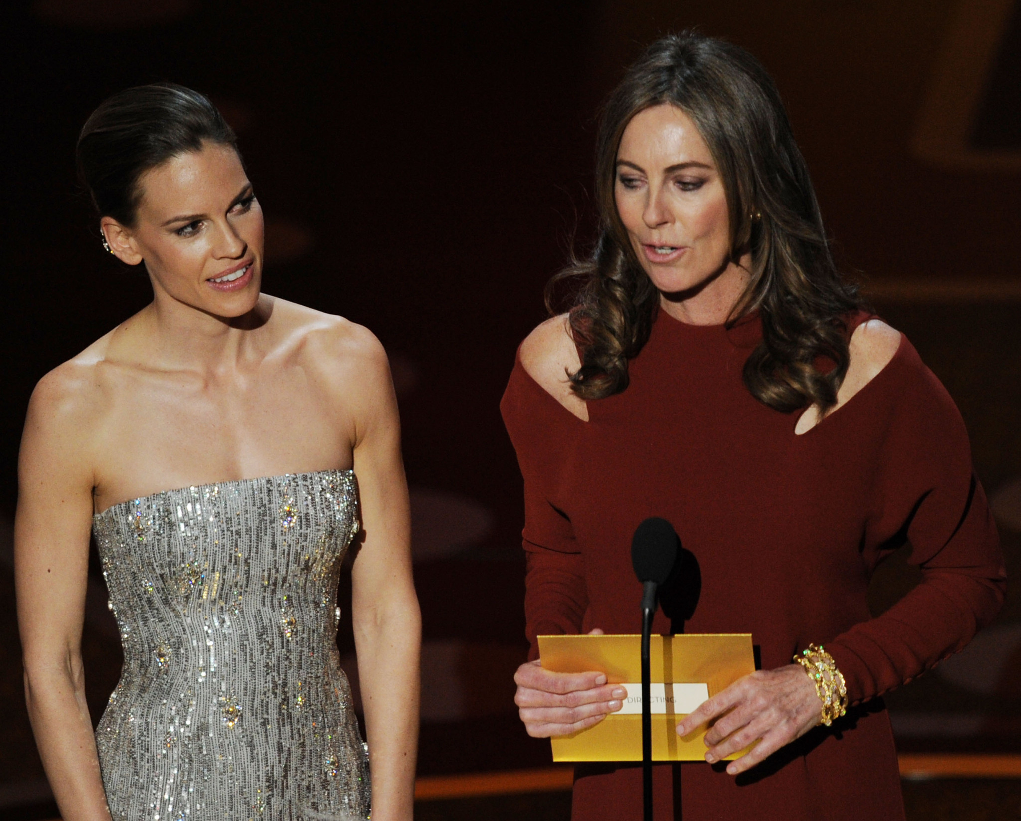 Kathryn Bigelow and Hilary Swank