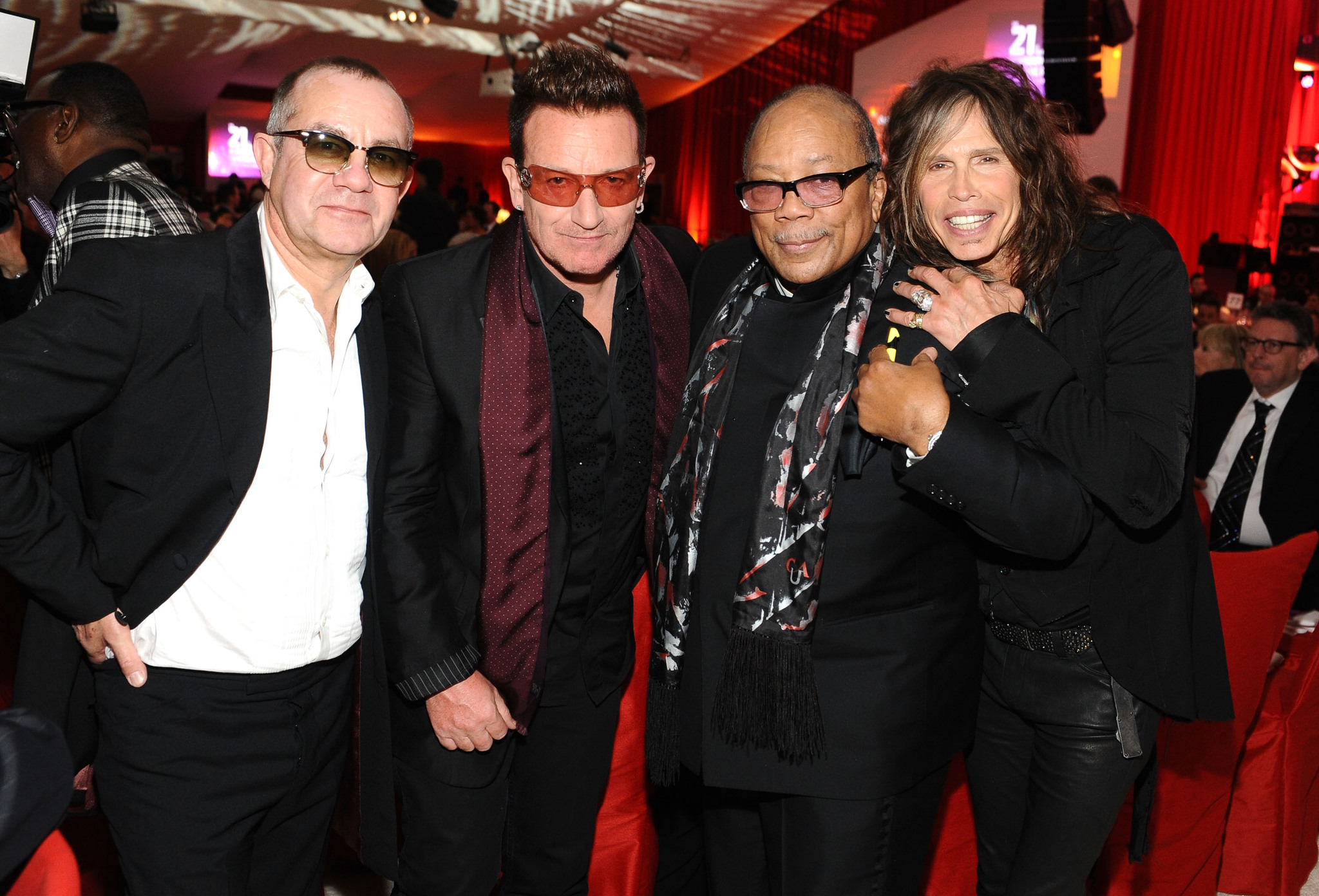 Quincy Jones, Bernie Taupin, Bono and Steven Tyler