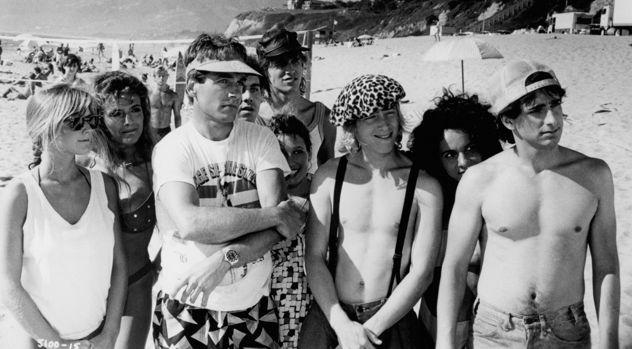 Still of Mark Harmon, Courtney Thorne-Smith, Fabiana Udenio, Dean Cameron, Kelly Jo Minter, Gary Riley and Shawnee Smith in Summer School (1987)