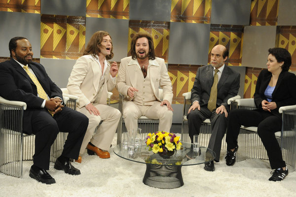 Still of Justin Timberlake, Fred Armisen, Jimmy Fallon, Kenan Thompson and Abby Elliott in Saturday Night Live (1975)