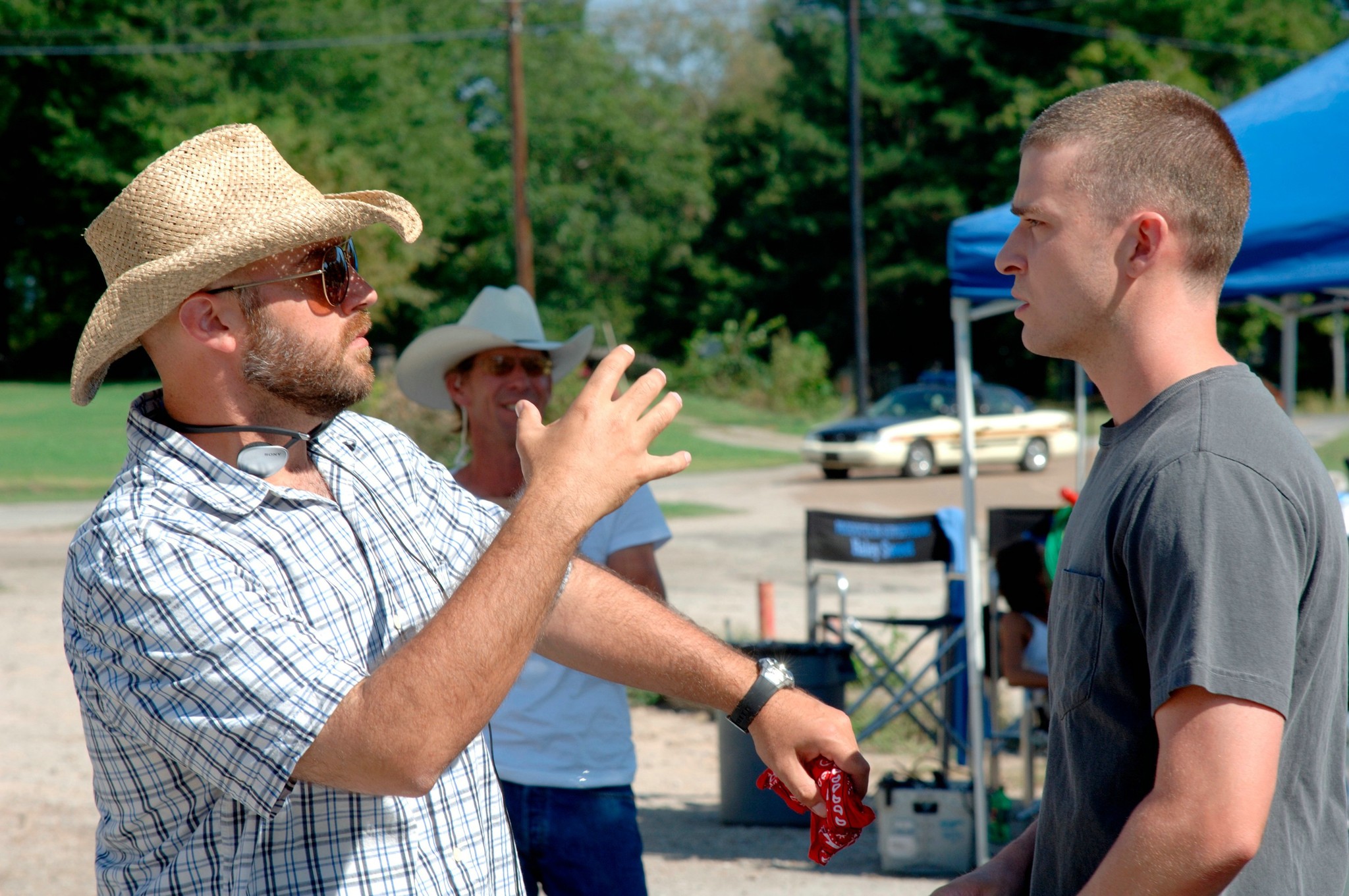 Justin Timberlake and Craig Brewer in Black Snake Moan (2006)