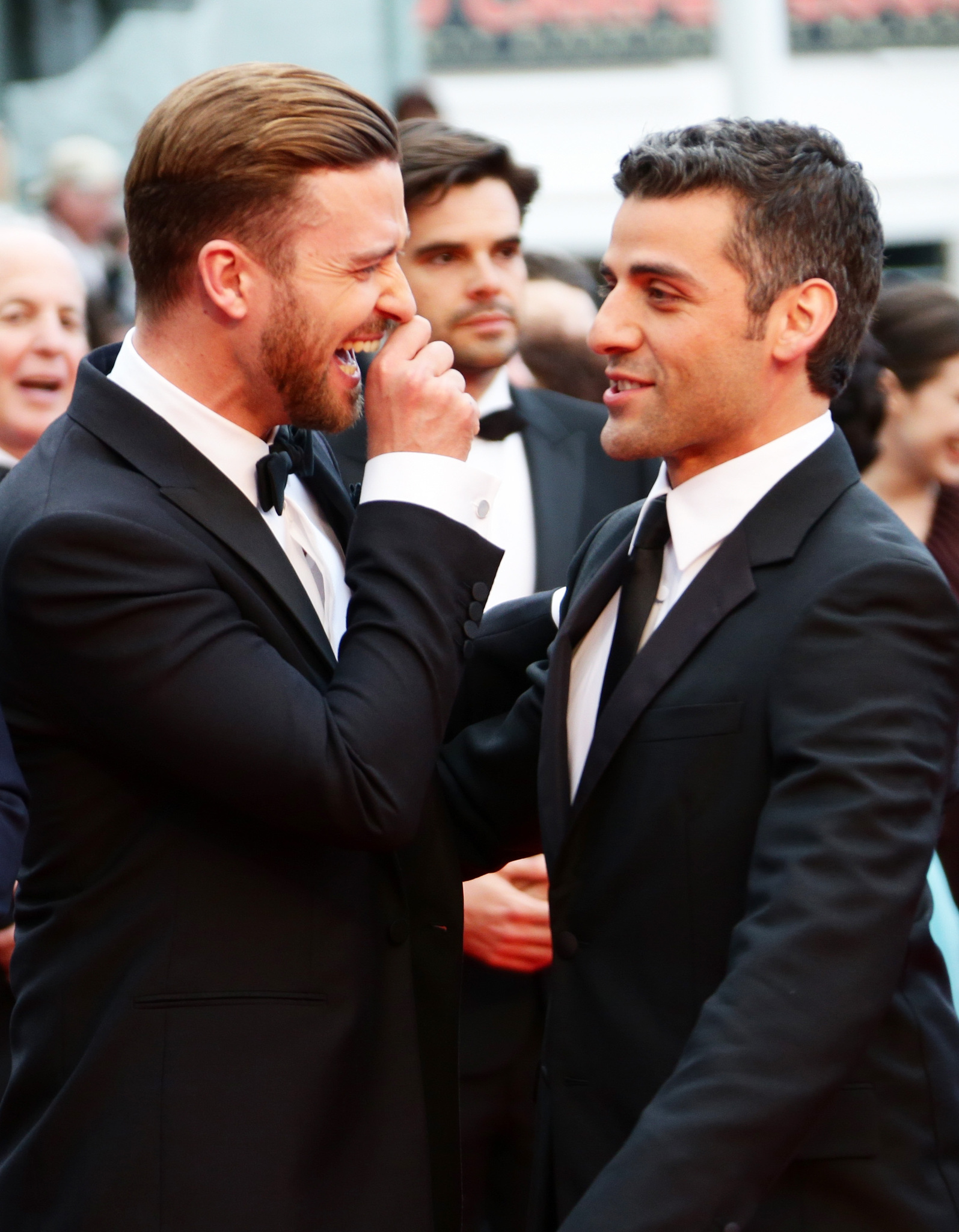 Justin Timberlake and Oscar Isaac at event of Groja Liuvinas Deivisas (2013)