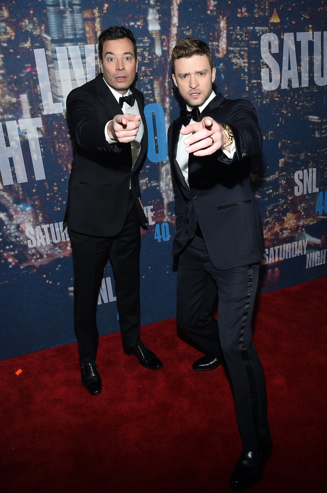 Justin Timberlake and Jimmy Fallon at event of Saturday Night Live: 40th Anniversary Special (2015)