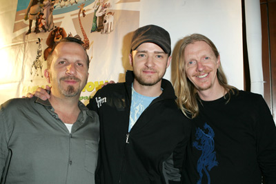 Justin Timberlake, Andrew Adamson and Aron Warner