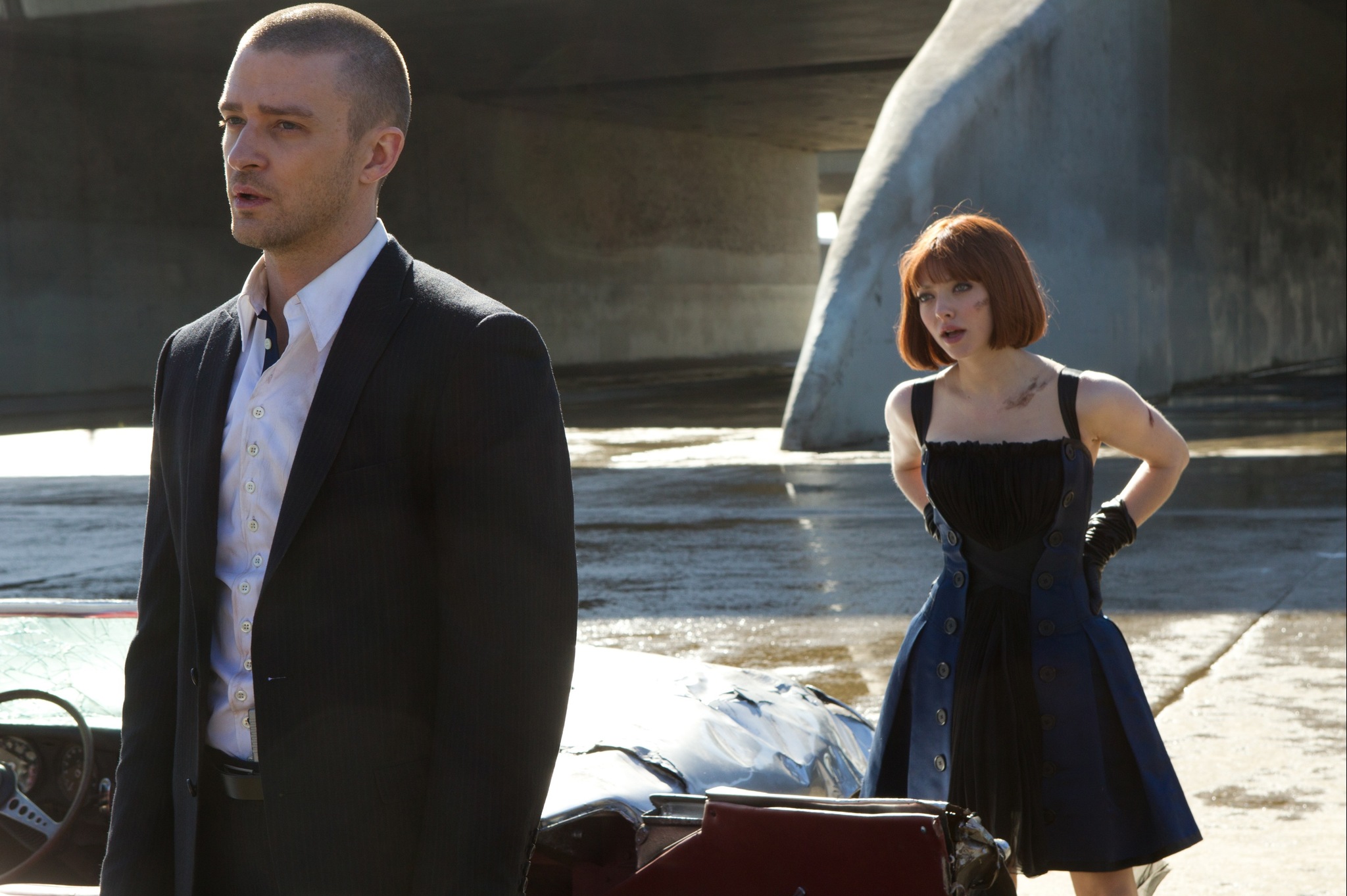 Still of Justin Timberlake and Amanda Seyfried in Ikalinti laike (2011)