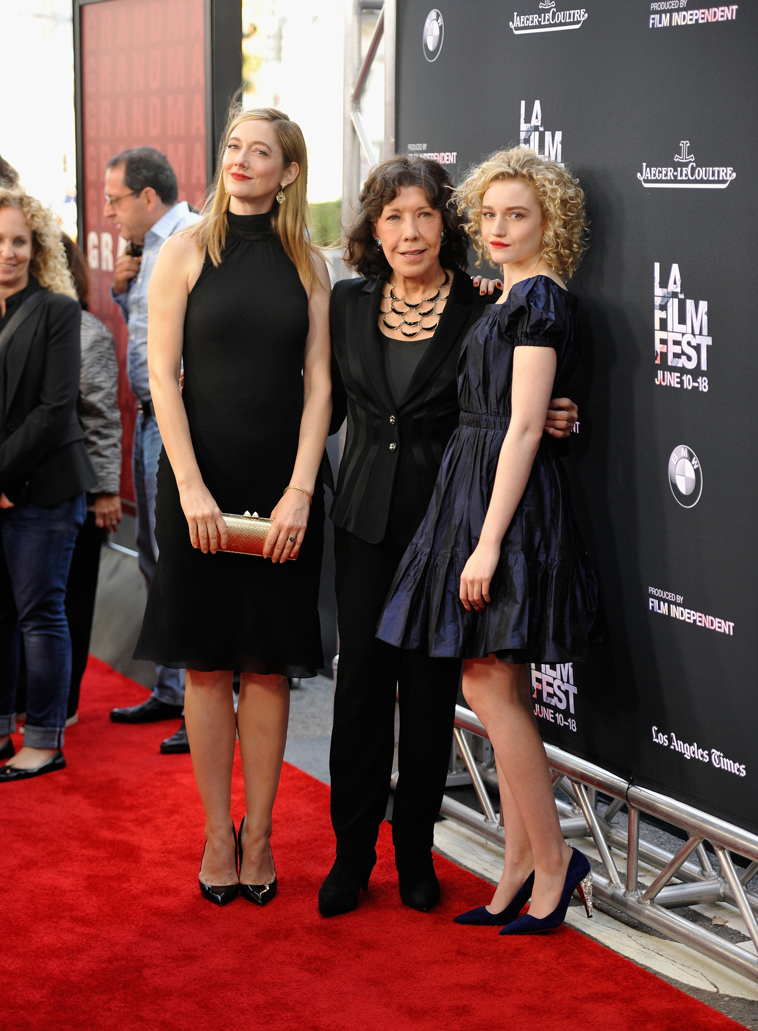 Lily Tomlin, Judy Greer and Julia Garner at event of Grandma (2015)