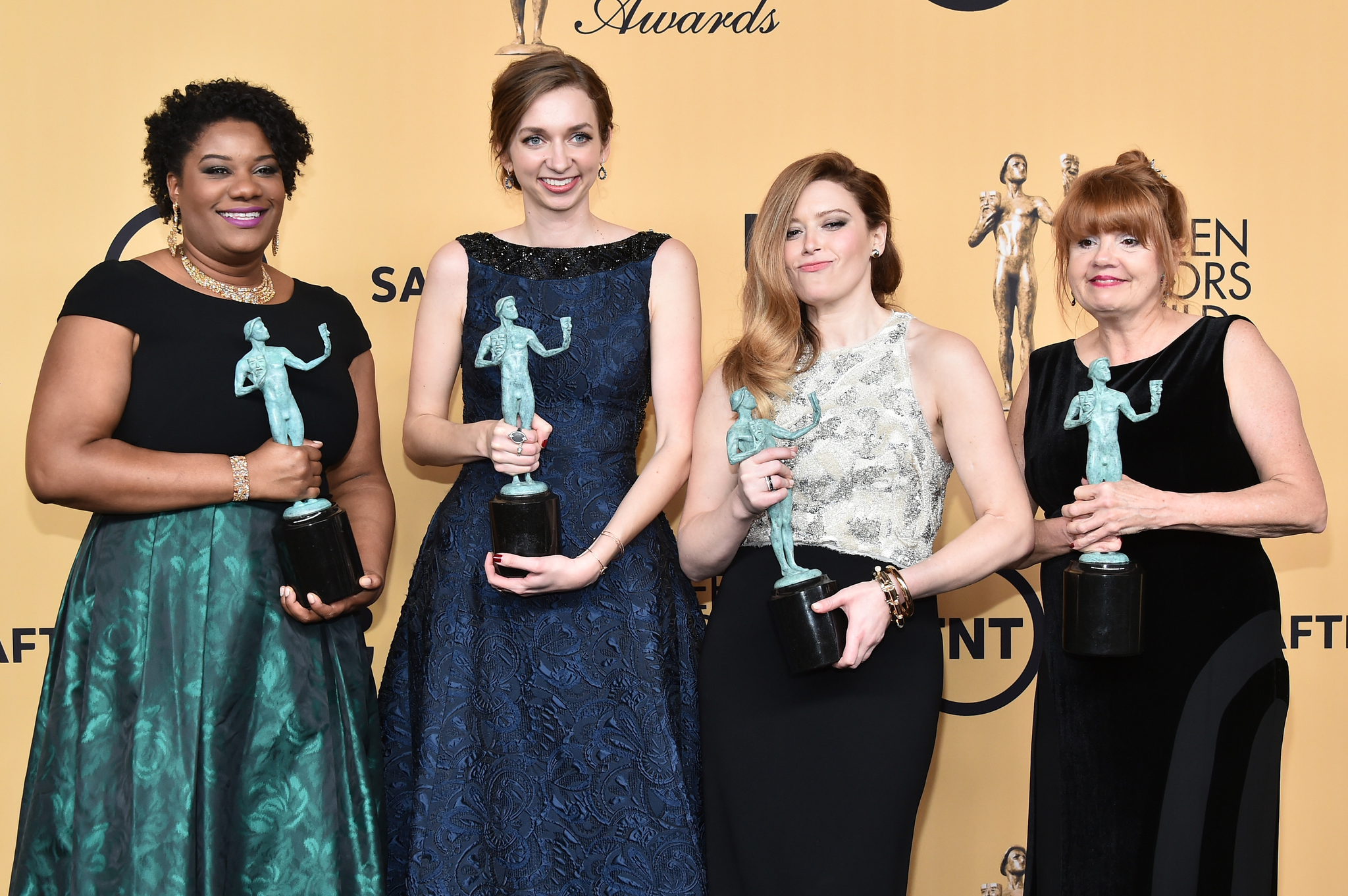 Natasha Lyonne, Lorraine Toussaint, Annie Golden and Lauren Lapkus at event of The 21st Annual Screen Actors Guild Awards (2015)