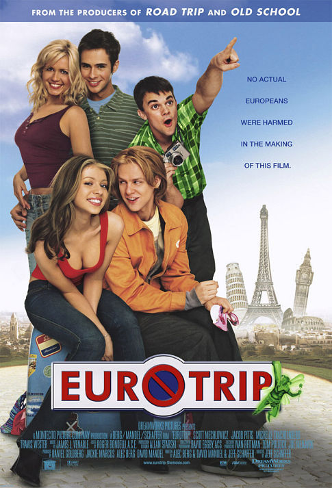 Michelle Trachtenberg, Jessica Boehrs, Jacob Pitts, Travis Wester and Scott Mechlowicz in Kelyje po Europa (2004)