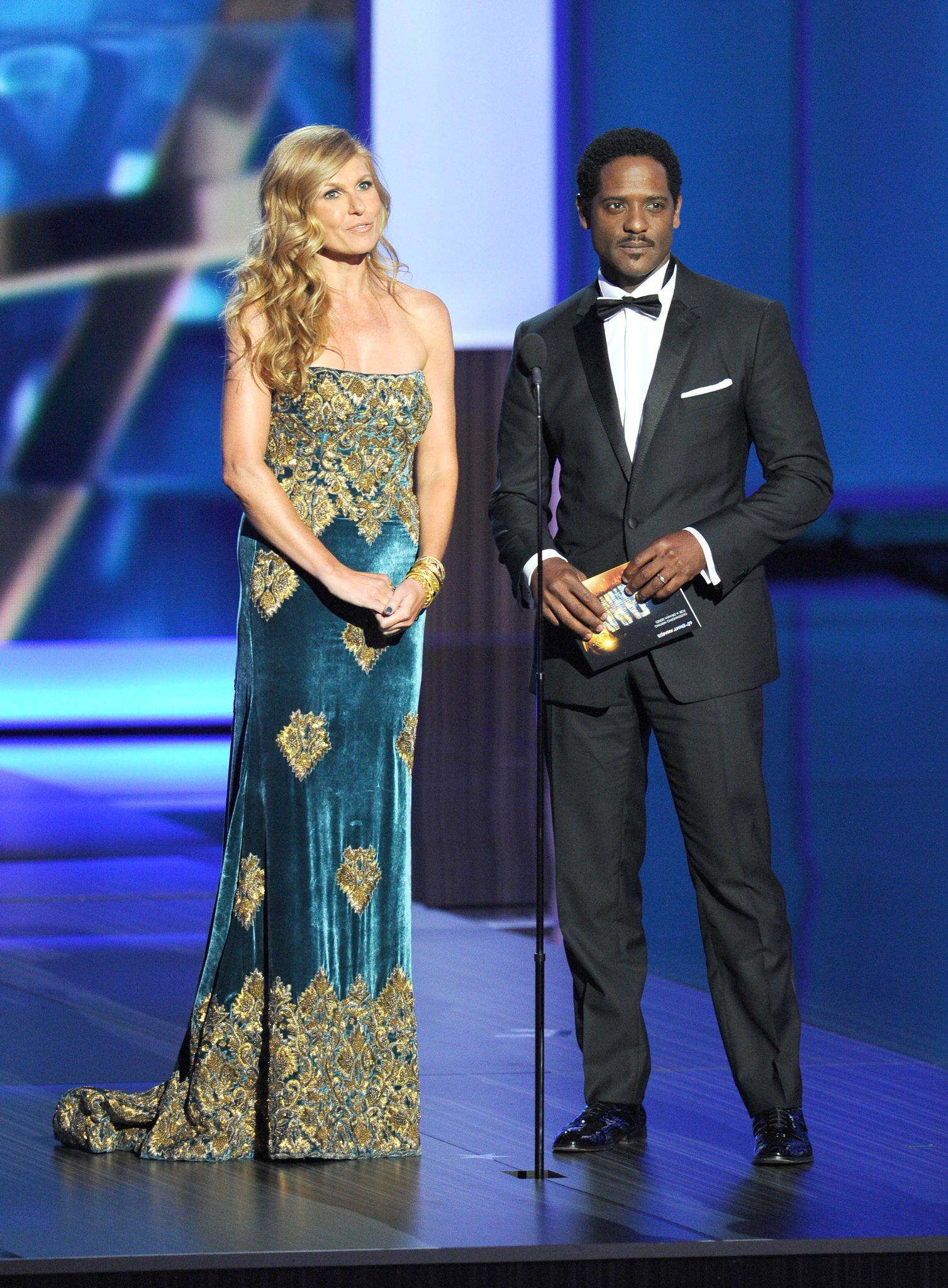 Blair Underwood and Connie Britton at event of The 65th Primetime Emmy Awards (2013)