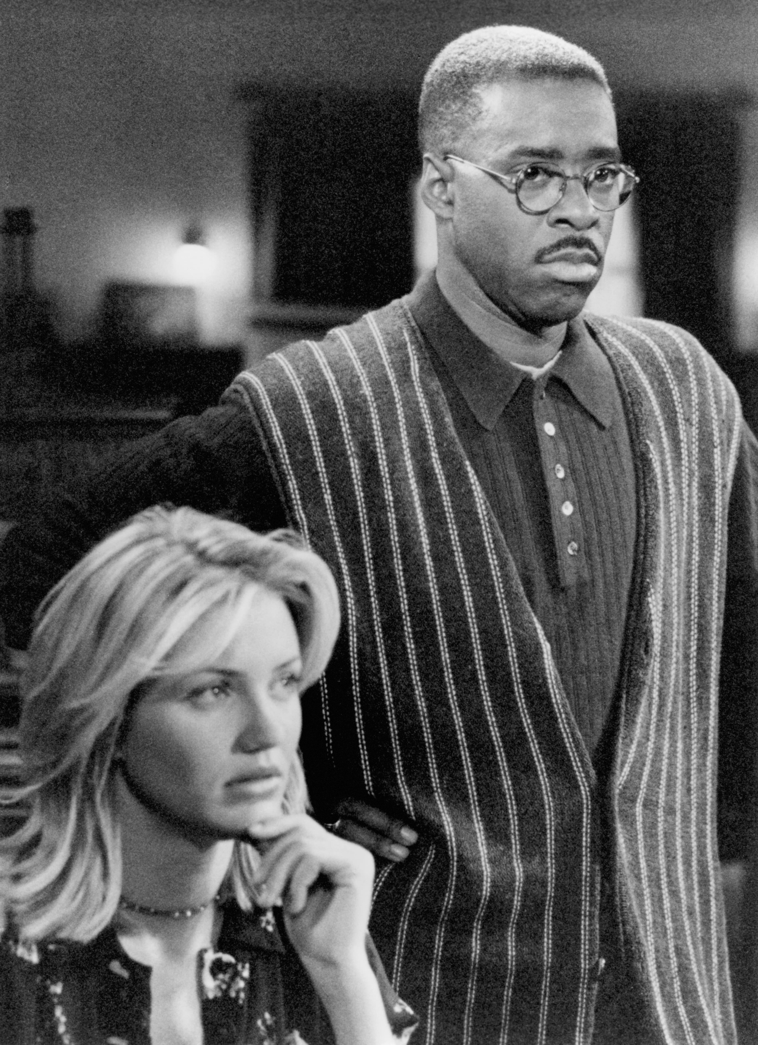 Still of Cameron Diaz and Courtney B. Vance in The Last Supper (1995)