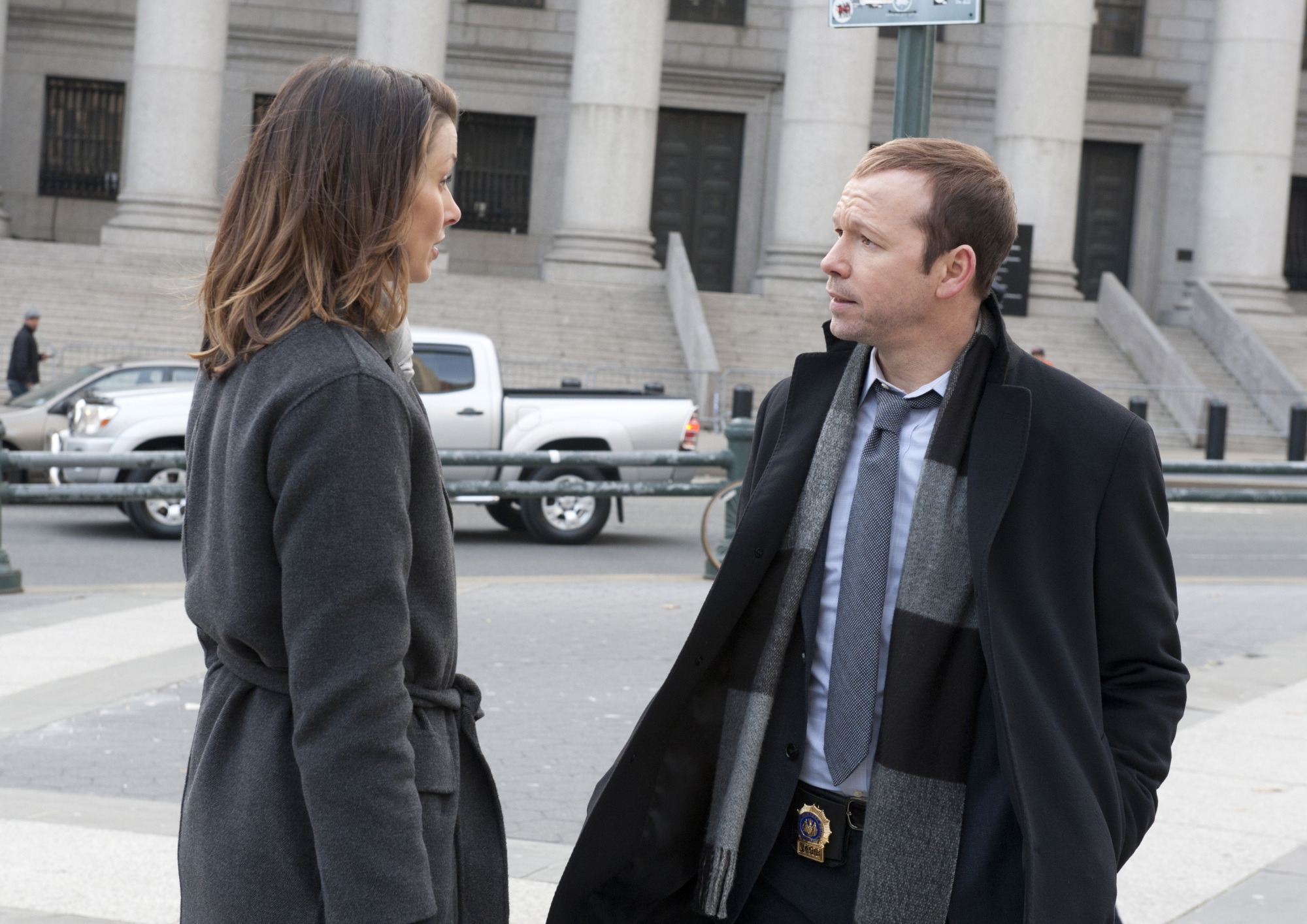 Still of Bridget Moynahan and Donnie Wahlberg in Blue Bloods (2010)