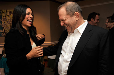 Harvey Weinstein and Rosario Dawson