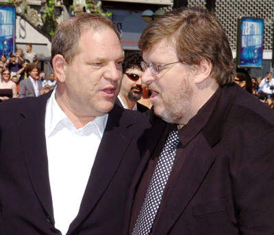 Harvey Weinstein and Michael Moore at event of Fahrenheit 9/11 (2004)