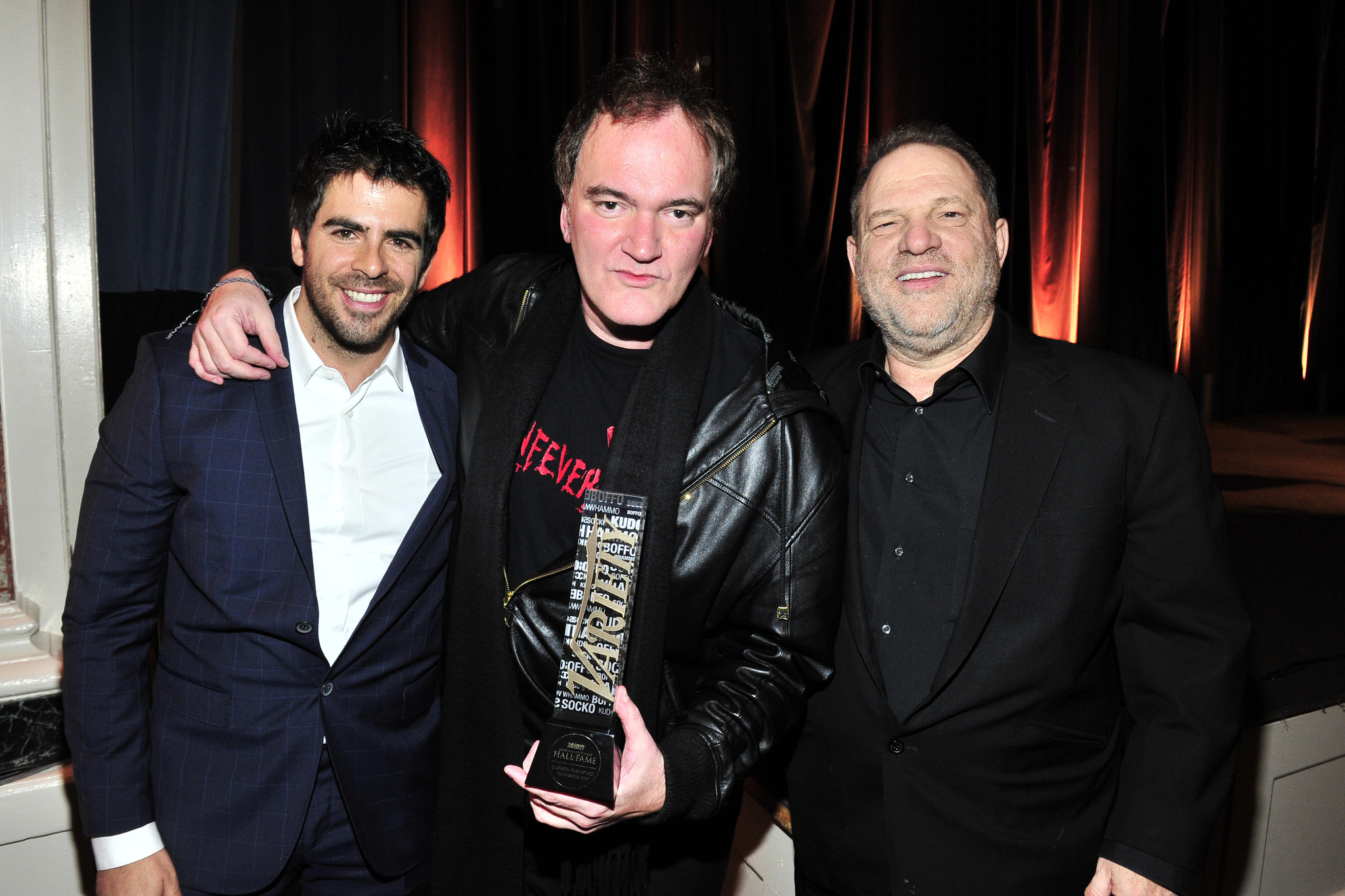 Quentin Tarantino, Harvey Weinstein and Eli Roth