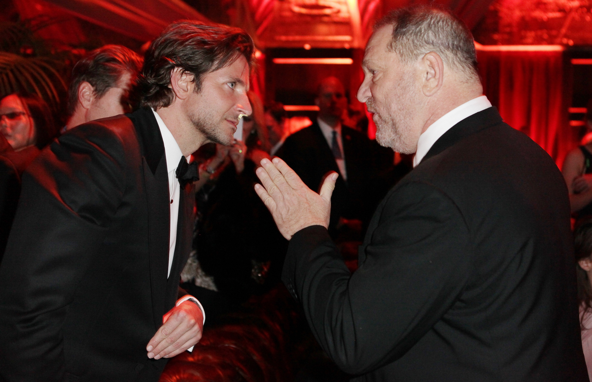 Harvey Weinstein and Bradley Cooper