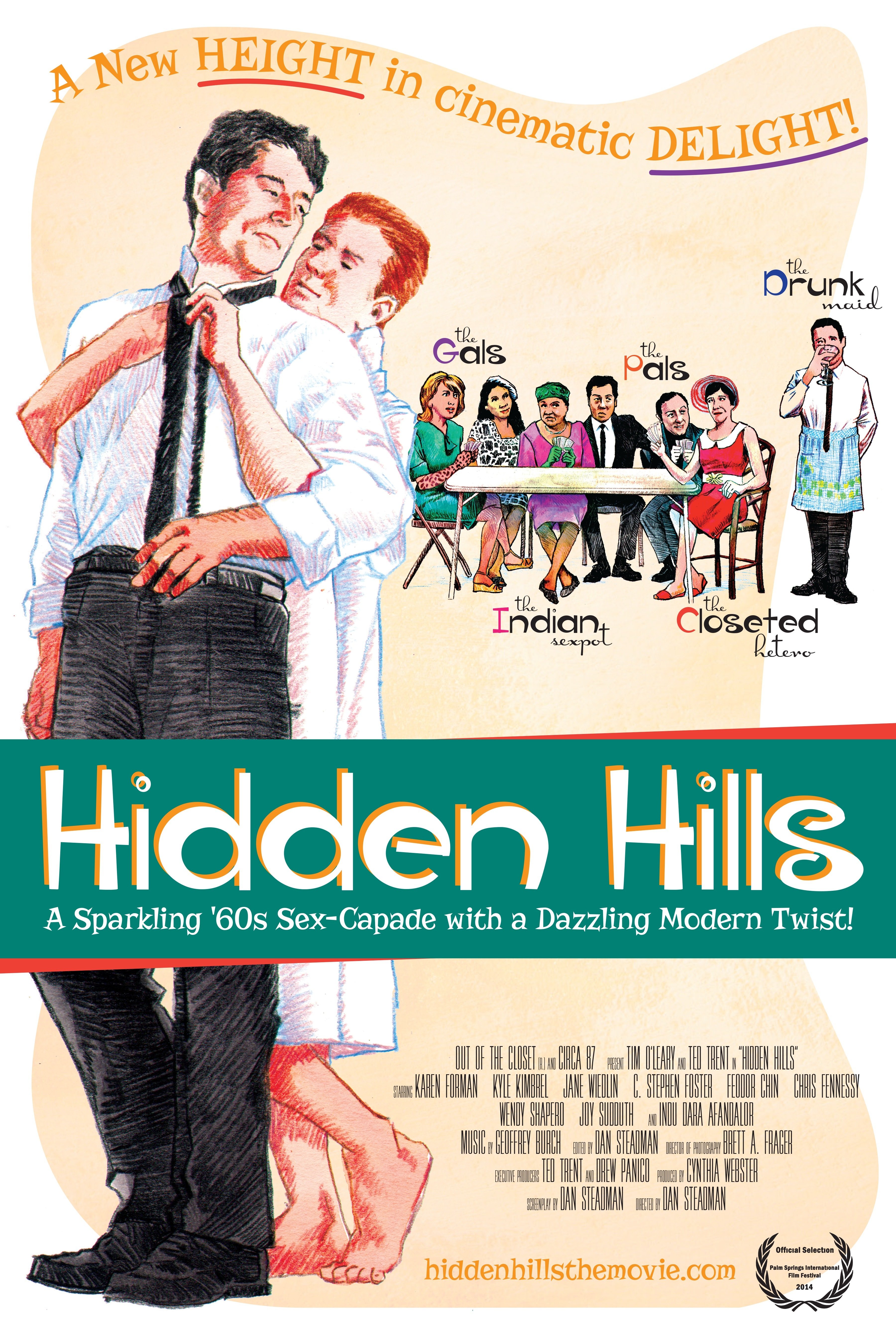 Official Poster for the 2014 film HIDDEN HILLS, premiering at the Palm Springs International Film Festival