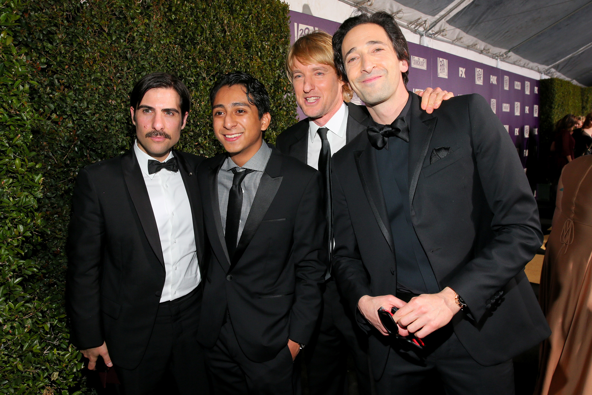 Adrien Brody, Jason Schwartzman, Owen Wilson and Tony Revolori