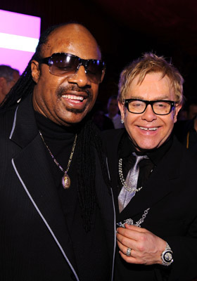 Elton John and Stevie Wonder at event of The 80th Annual Academy Awards (2008)