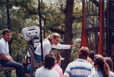 Lili Zanuck on the set of RUSH (1991)
