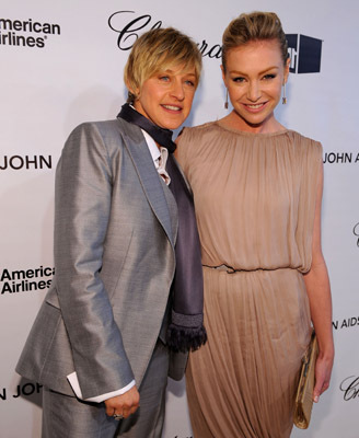 Ellen DeGeneres and Portia de Rossi at event of The 80th Annual Academy Awards (2008)