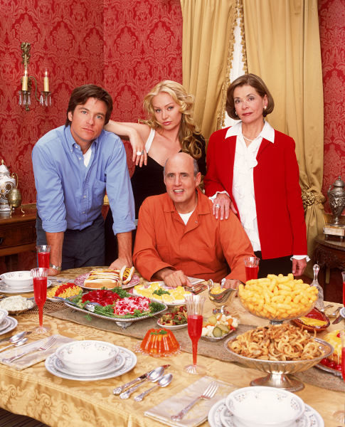 Still of Jason Bateman, Jeffrey Tambor, Portia de Rossi and Jessica Walter in Arrested Development (2003)