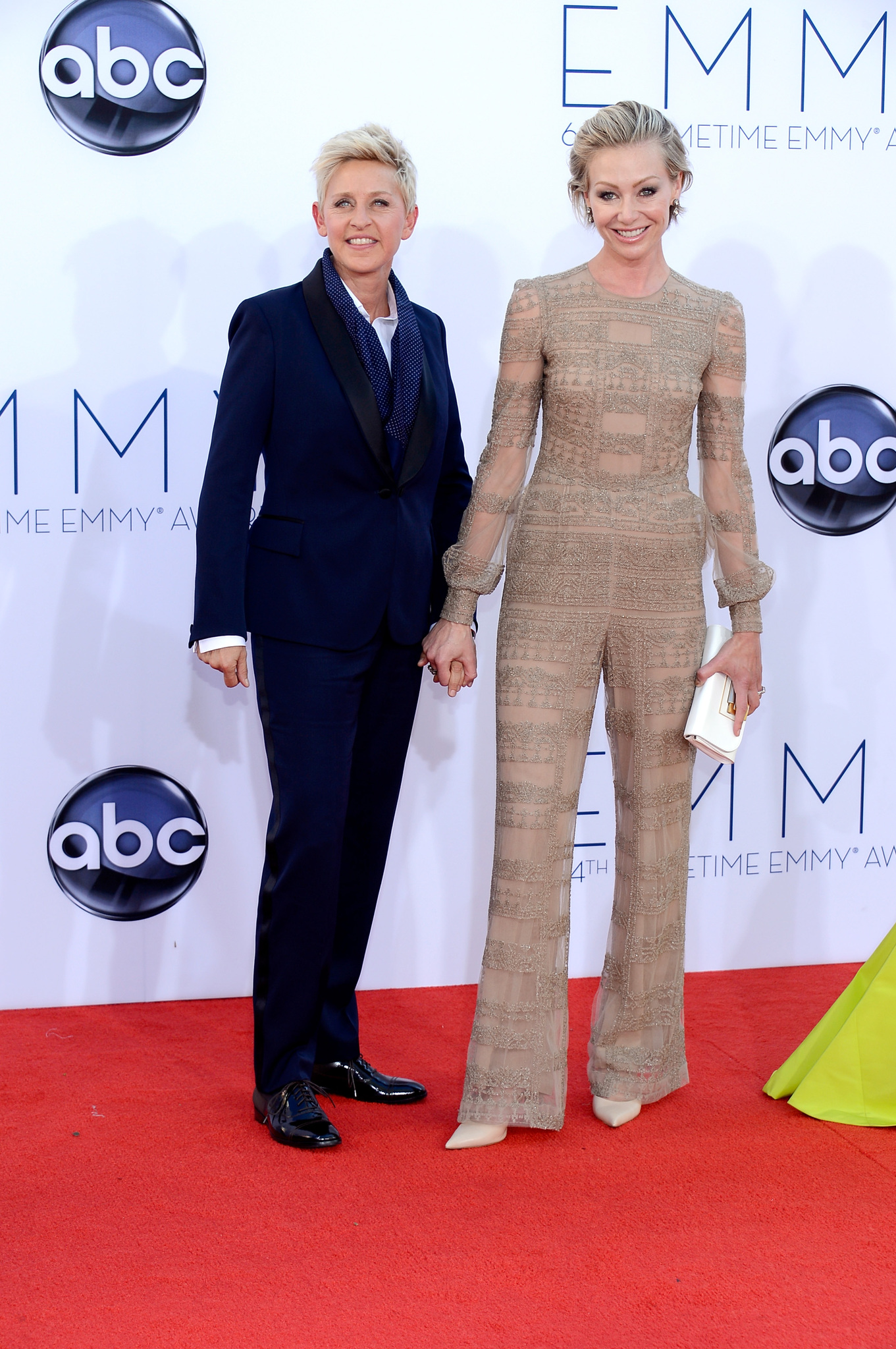Ellen DeGeneres and Portia de Rossi at event of The 64th Primetime Emmy Awards (2012)