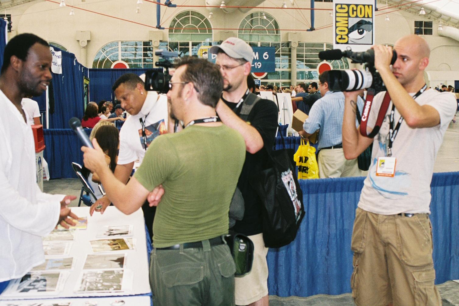 Grand L. Bush fields questions from international media at COMIC-CON in San Diego