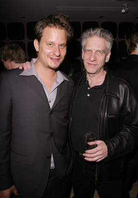 David Cronenberg and Aaron Woodley at event of Rhinoceros Eyes (2003)