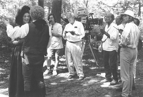 Nick Nolte, Greta Scacchi, Pierre Lhomme, James Ivory, Kevin Jewison and Simon Moseley in Jefferson in Paris (1995)