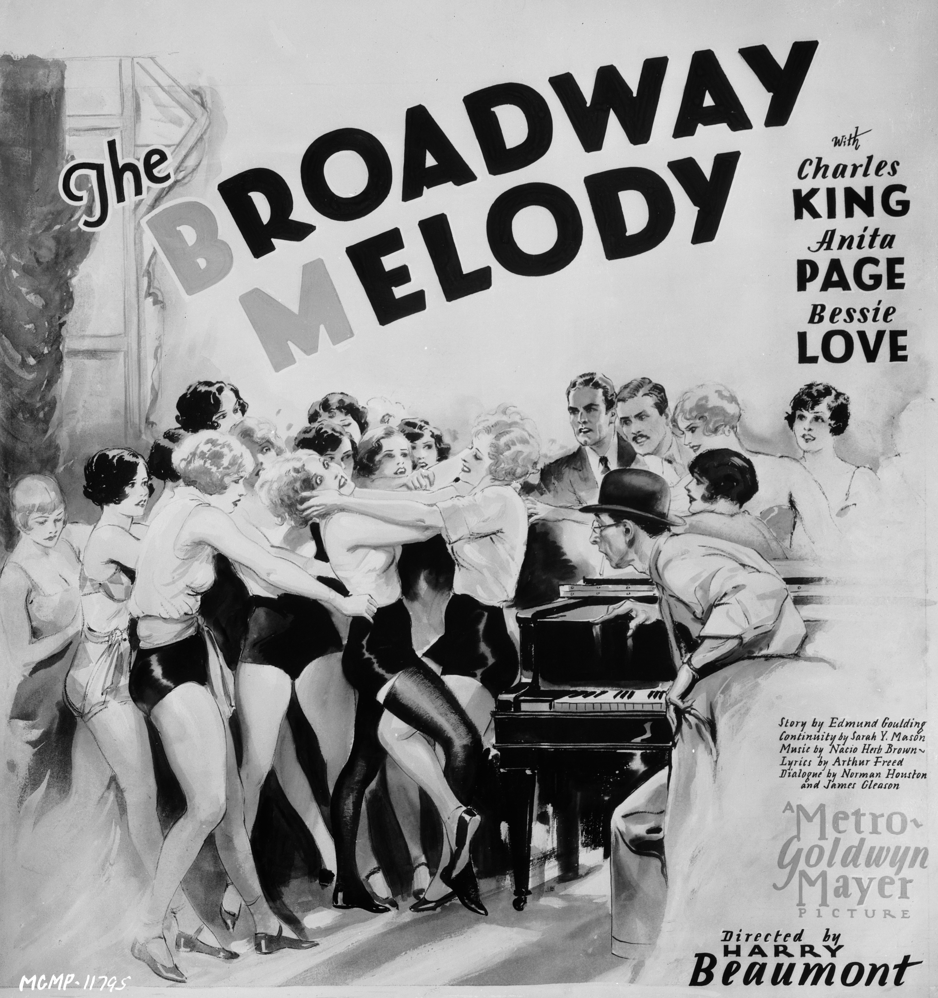 Nacio Herb Brown, Arthur Freed, Charles King, Bessie Love and Anita Page in The Broadway Melody (1929)