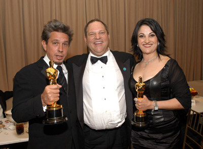 Harvey Weinstein, Elliot Goldenthal and Beatrice De Alba