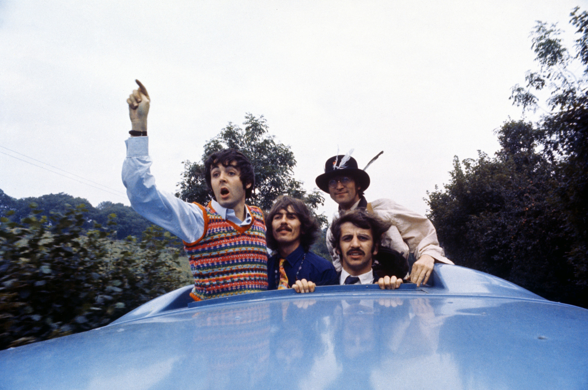 Still of Paul McCartney, John Lennon, George Harrison and Ringo Starr in Magical Mystery Tour (1967)