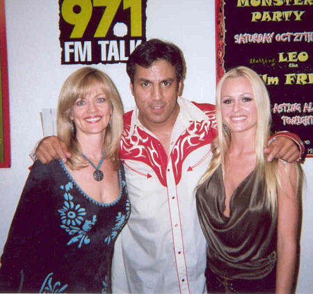 Katie Lohmann, Leo Quinones, and Martha Smith at KLSX 97.1 for National Lampoon movie night.