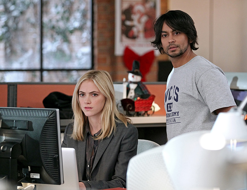 Still of Vik Sahay and Emily Wickersham in NCIS: Naval Criminal Investigative Service (2003)