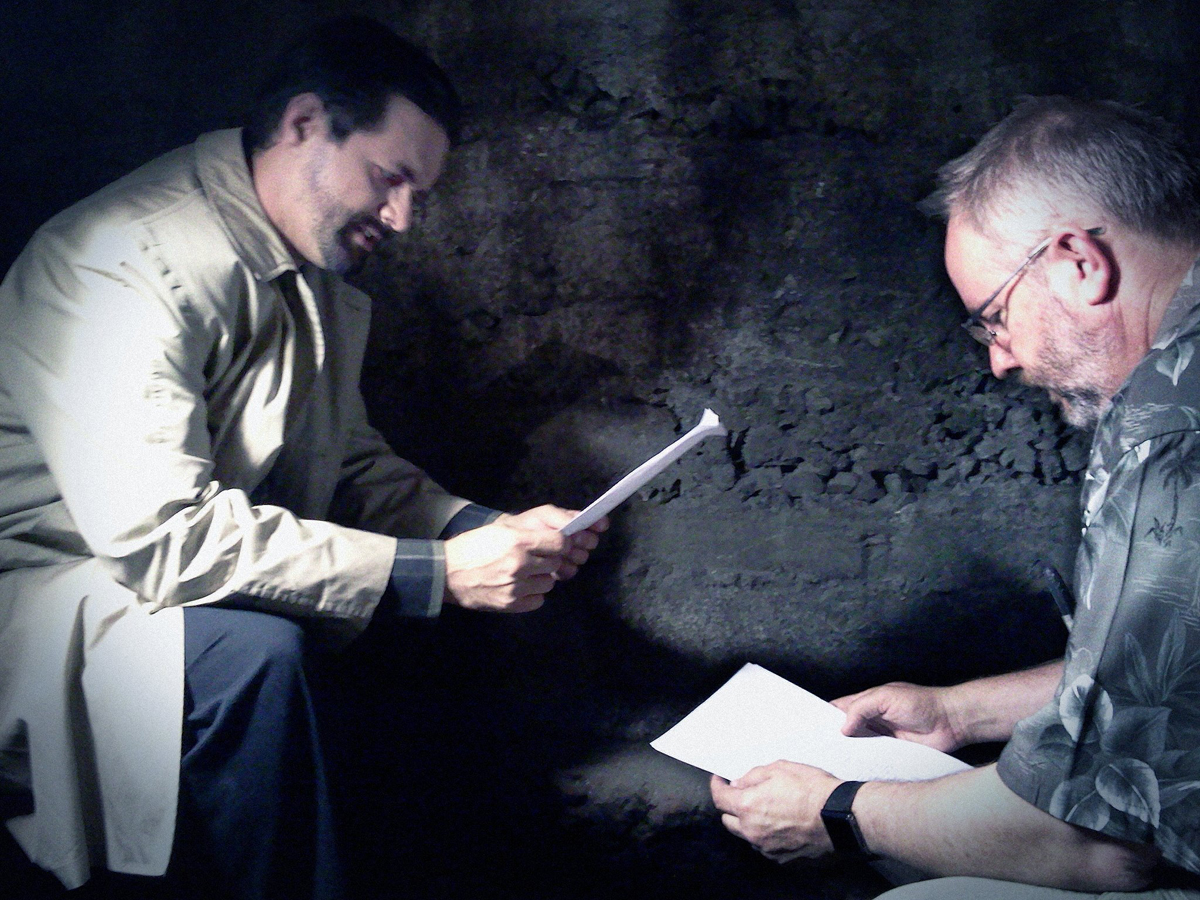 Running lines with actor Eric Rohde for 