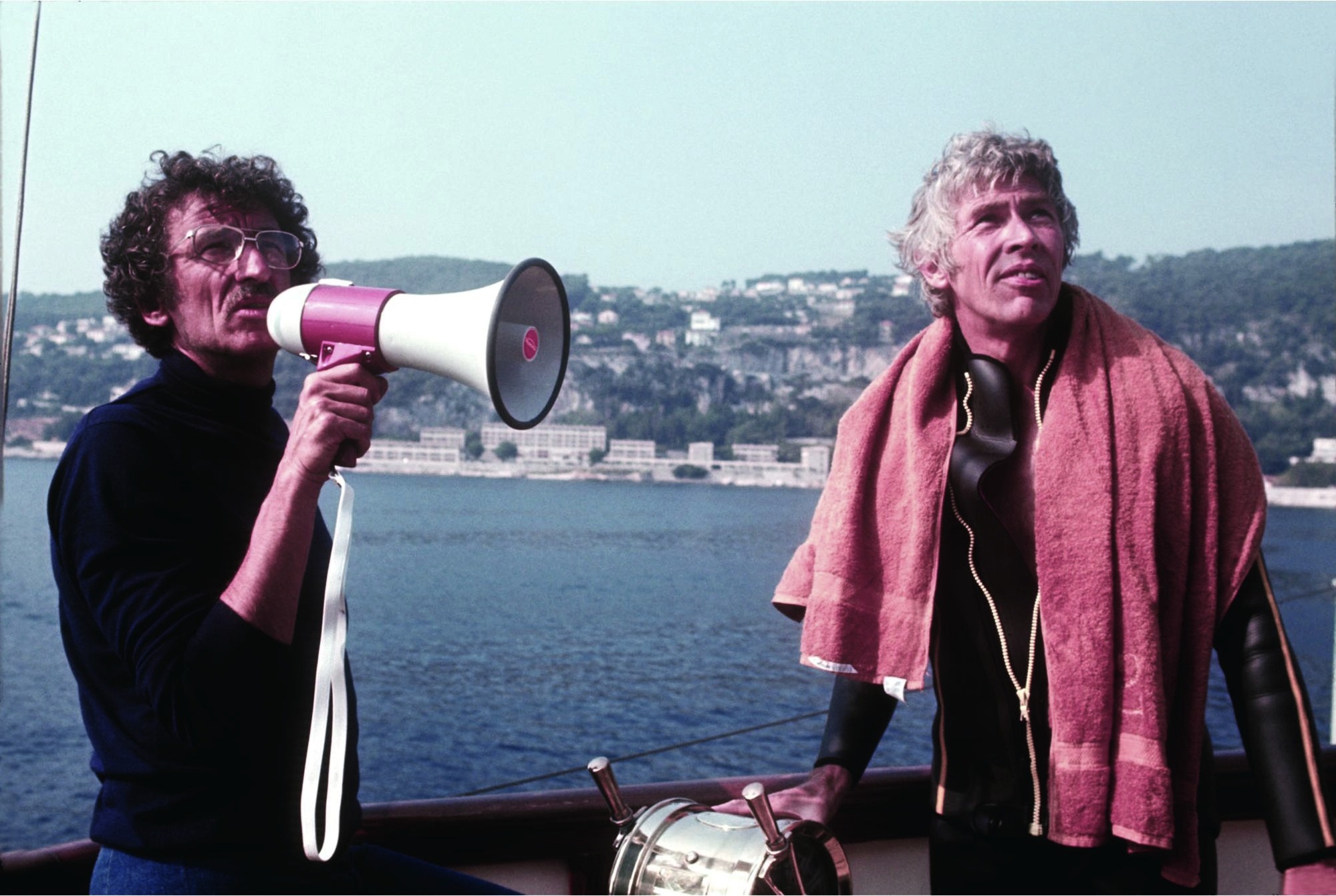 Still of James Coburn and Herbert Ross in The Last of Sheila (1973)
