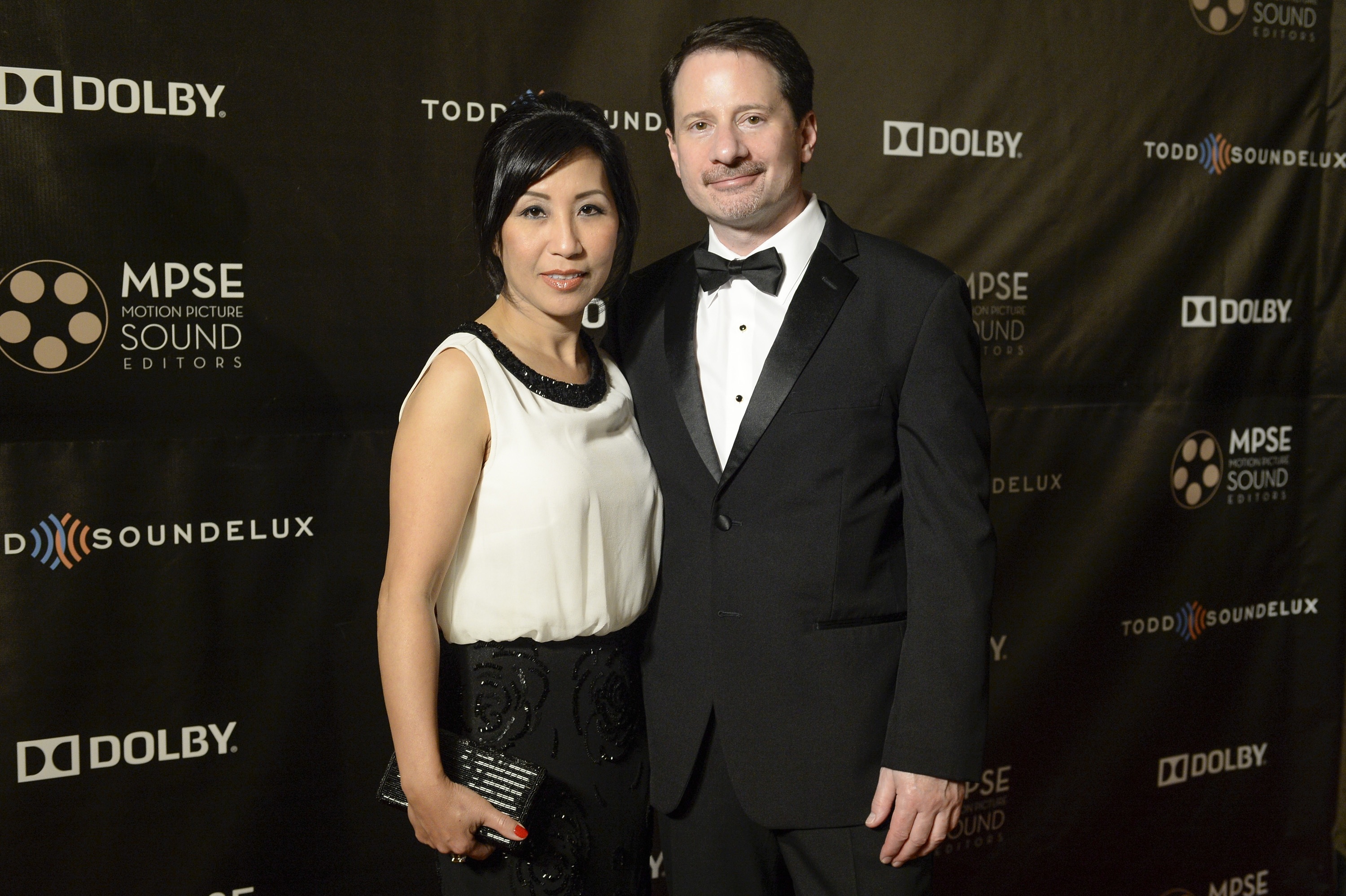 Andrew Silver and Jessie Pham at the 2014 Motion Picture Sound Editors' Golden Reel Awards. Andrew was nominated for Best Music Editing in a Feature Film for 