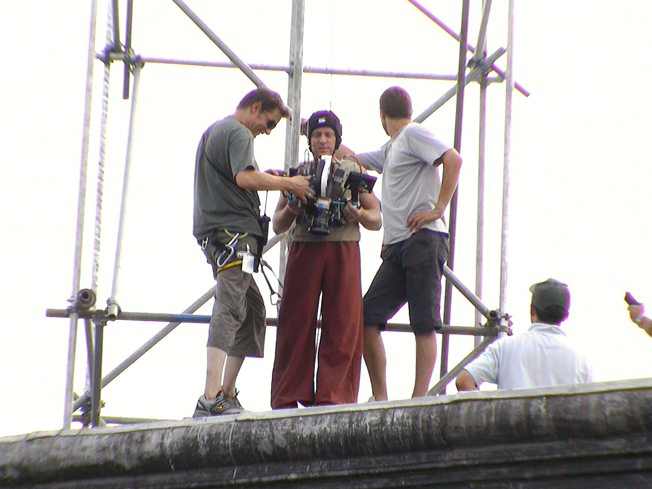 Marc Cass Action Directing a Building to Building Wire Jump Stunt on 'Sons of the Wind' directed by Julien Seri.