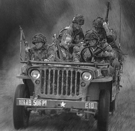 Marc Cass in Band of Brothers Jeep Explosion Picture.