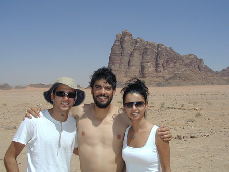 Jsu, Nadia and Jad at The Wadi Rum