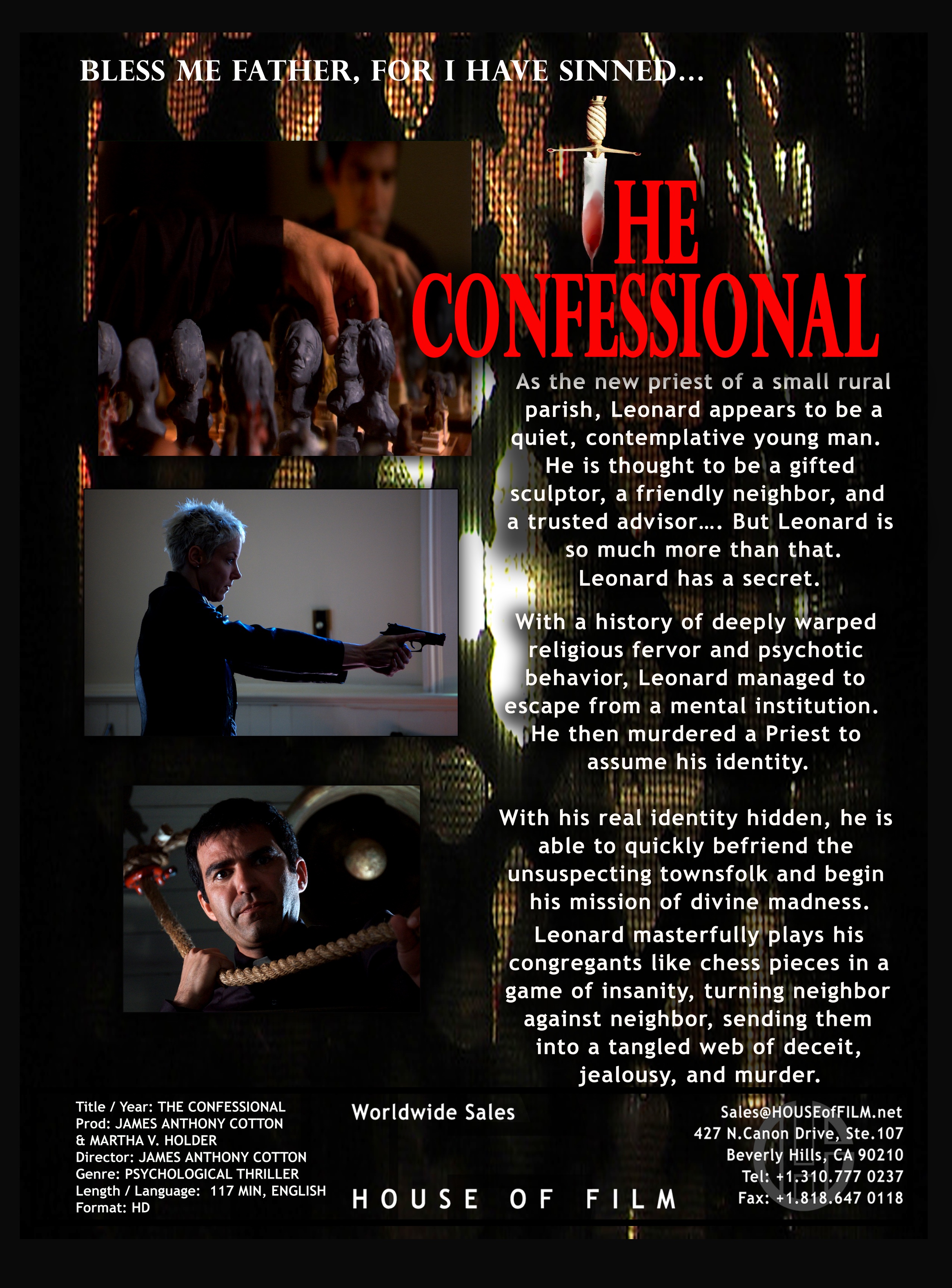 The back side of european poster- The Confessional