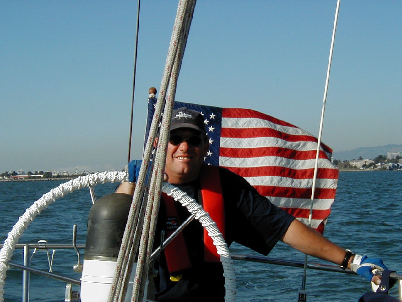 James sailing his boat Lionfish 2005