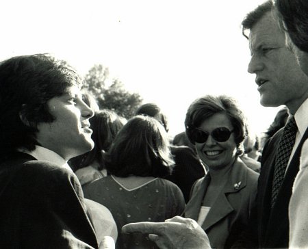 Ilya Salkind and Senator Ted Kennedy at the Special Olympics' premiere of SUPERMAN II (1980) in Washington, D.C.