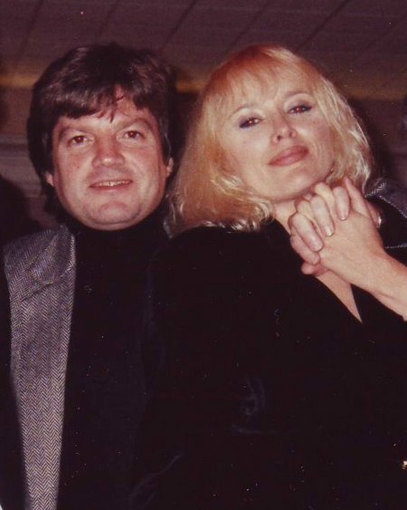 Ilya Salkind and Sybil Danning at a party in Sybil's honor while shooting 